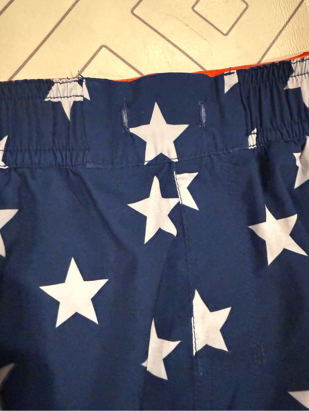 Baseball Lifestyle 101 Navy Star Print Athletic Shorts - Picture 6 of 13